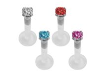 Labret BioFlex 1,2 x 8 mm Cristal Griffé | Itc