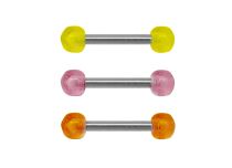 Barbell Staal Fosforescerende Acryl Ballen 3 mm Gekleurd | Itc