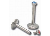 Labret Titanium Inwendig Gekleurde Kristallen Bal 2 mm | Itc