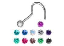 0,8 mm Stalen Neusbout Gekleurde Kristallen Bal | Itc