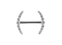 Bijou de téton titane 1.6x14 multistrass blanc | iTC