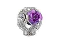 Faux Plug Calavera Bloem Paars | Itc