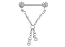 Stalen Teton Ketting Strass | Itc