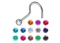 1 mm Stalen Kogelnagel - Gekleurd Kristal | Itc