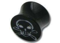 Plug Acryl gevormde schedel en gekruiste botten | Itc