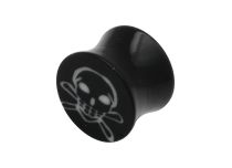 Plug Acryl gevormde schedel en gekruiste botten | Itc