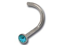 Titanium neusknoop 0,8 mm Gekleurde kristallen bol | Itc