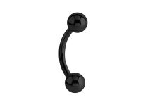 Zwarte Titanium Barbell met Ballen 3 mm | Itc