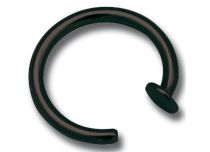 Open zwart stalen ring met 3 mm schijf | Itc