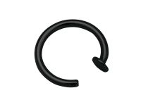Open zwart stalen ring met 3 mm schijf | Itc
