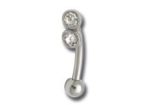 Banaan Staal Dubbel Kristal Zwart 3 mm | Itc