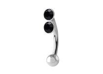 Banaan Staal Dubbel Kristal Zwart 3 mm | Itc