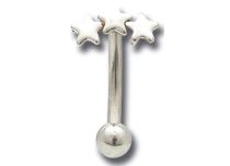 Banaan Stalen Ster motief 5 x 7 mm en Bal 3 mm | Itc