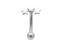 Banaan Stalen Ster motief 5 x 7 mm en Bal 3 mm | Itc