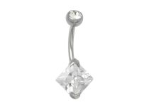 Banaanstaal Kristallen Set Wit Gekrast Vierkant 8 mm | Itc
