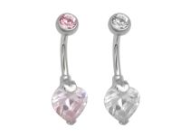 Banaan Stalen Kristallen Set Gekrast Hart 8 mm | Itc