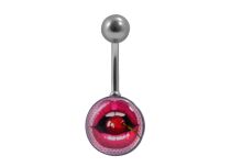 Banaan Stalen Ballen 6 / 12 mm motief Lippen en Kersen | Itc
