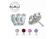 Accessoire NEOMETAL threadless éventail strass titane ASTM F136