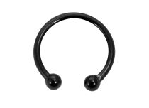 Faux Hoefijzer Septum Staal Zwart | Itc
