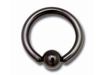 Stalen Kogel Ring Zwart