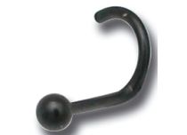 Zwarte stalen neuskogel 2,3 mm | Itc