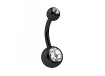 Bananenstaal Zwart Gekleurde Kristallen Bollen 5 / 8 mm | Itc