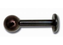 Zwarte stalen ball labret