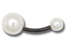 Banaan Staal Zwart met Acryl Ballen 5 / 8 mm Gekleurde Kralen | Itc