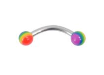 3 mm Regenboog Acryl Ballen Stalen Banaan | Itc