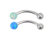 Bananenbal Staal Synthetisch Opaal 3 mm Gekleurd | Itc
