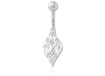 Banaan motief Losange certissage 4 Rhodium strass | Itc