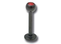 Labret Staal Zwart Gekleurd Kristal | Itc