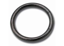 Zwart stalen ring met segment | Itc