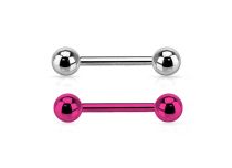 Titanium gekleurde halterstang met kogels 3 mm | Itc