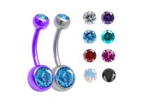 Banaan Titanium Dubbel Kristal Facet Gekleurd | Itc
