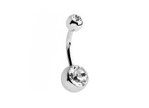 Banaan Titanium Interne Metalen Dubbele Strass Ballen 4 / 6 mm | Itc