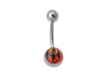 Titanium interne metalen staaf Dragon patroon met ballen 3 mm | Itc