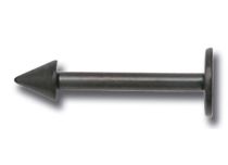 Labret Titanium zwart gepunt | Itc
