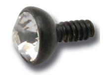 Stalen kogel Zwarte inwendige schroef 2 mm Gekleurd kristal | Itc