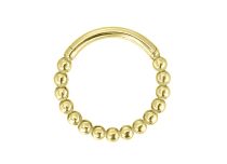 Anneau charnière titane pvd gold multiboule