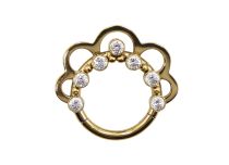 Titanium ringen PVD Goud Bloemmotief scharnier| Itc