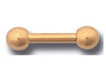 Barbell Staal Verguld Goud Kogel 3 mm | Itc