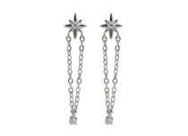 Paar herder ster oorbellen met 1 Strass ketting | Itc