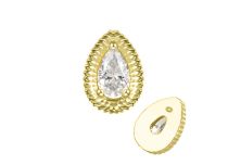 Accessoire interne Titane pvd gold 0.9 motif goutte strass blanc