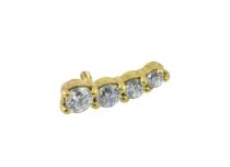 Staaldisc Goud Inwendige Strass Schroef | Itc