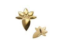 Accessoire titanium PVD GOUD lotusbloem patroon| Itc