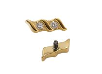 Accessoire titanium PVD GOUD gedraaid staafpatroon| Itc