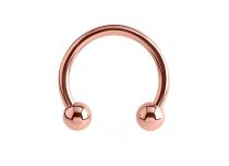 Roze stalen hoefijzer met ballen | Itc