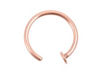 Open Rose Goud Stalen Ring met Schijf 3 mm | Itc