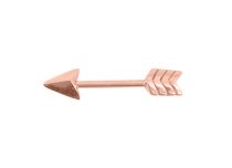 Barbell Staal Verguld Roze Pijl patroon | Itc